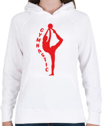 printfashion Gymnastic - Női kapucnis pulóver - Fehér (7161433)