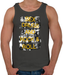 printfashion Szex, drog és rock&roll - Férfi atléta - Sötétszürke (119719)