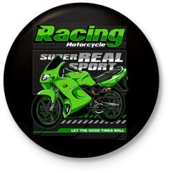 printfashion Motorverseny - Kitűző, hűtőmágnes - Fekete (14214300)