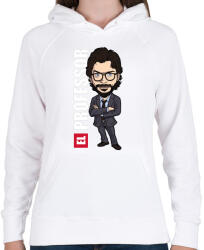 printfashion La casa de papel N5 - Női kapucnis pulóver - Fehér (5538941)