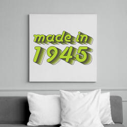 printfashion made-in-1945-green-grey - Vászonkép - Fehér (6622625)