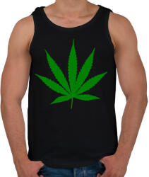 printfashion cannabis - Férfi atléta - Fekete (2606611)