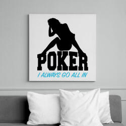 printfashion All in póker - Vászonkép - Fehér (6625959)