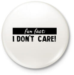 printfashion Fun fact - Kitűző, hűtőmágnes - Fehér (7521108)