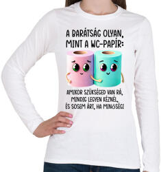 printfashion Barátok - Női hosszú ujjú póló - Fehér (13375259)