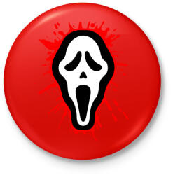 printfashion Véres sikoly - Kitűző, hűtőmágnes - Piros (3631427)