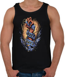 printfashion Dolgozz keményen - Férfi atléta - Fekete (4746070)