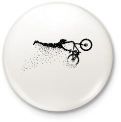 printfashion stunt biker - Kitűző, hűtőmágnes - Fehér (3080877)