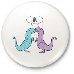 printfashion Dínó ölelés - Kitűző, hűtőmágnes - Fehér (11680731)