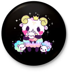 printfashion Horoszkóp - KOS - Kitűző, hűtőmágnes - Fekete (12706446)