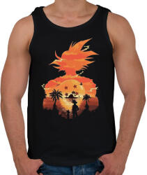 printfashion SonGoku holiday - Férfi atléta - Fekete (872190)