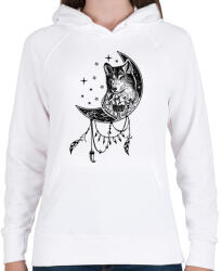 printfashion wolf - Női kapucnis pulóver - Fehér (7946573)