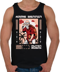 printfashion Zseniális teknős - Férfi atléta - Fekete (16747676)