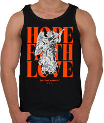 printfashion Hope Faith Love - Férfi atléta - Fekete (14272556)