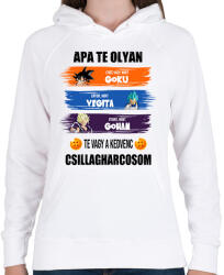 printfashion Apa te vagy a kedvenc csillagharcosom - Női kapucnis pulóver - Fehér (16371417)