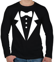 printfashion Öltöny - Férfi hosszú ujjú póló - Fekete (5463071)