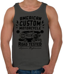 printfashion Hagyományos amerikai motor - Férfi atléta - Sötétszürke (141574)