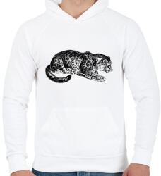 printfashion Macska - Férfi kapucnis pulóver - Fehér (5154566)