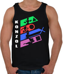 printfashion Konzol PSX - Férfi atléta - Fekete (1270805)