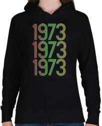printfashion 1973 - Női kapucnis pulóver - Fekete (4273855)