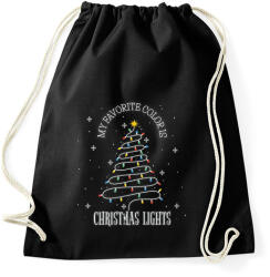 printfashion Karácsonyi fények - Sportzsák, Tornazsák - Fekete (9560594)