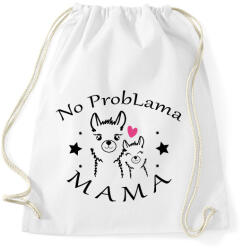 printfashion No ProbLama Mama - Sportzsák, Tornazsák - Fehér (16354223)