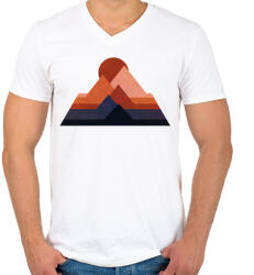 printfashion Sivatag 2 - Férfi V-nyakú póló - Fehér (5240569)