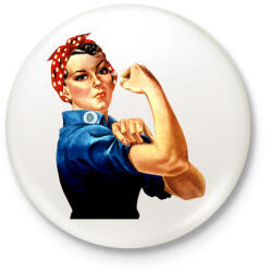 printfashion We can do it - Kitűző, hűtőmágnes - Fehér (3080789)