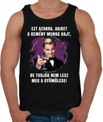 printfashion Kemény munka - Férfi atléta - Fekete (5179571)