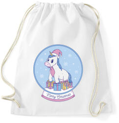 printfashion Karácsonyi unikornis - Sportzsák, Tornazsák - Fehér (5571048)