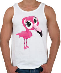 printfashion Funny Flamingo - Férfi atléta - Fehér (1586386)