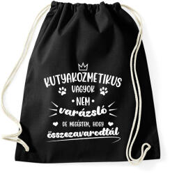 printfashion Kutyakozmetikus vagyok (fehér) - Sportzsák, Tornazsák - Fekete (7249208)