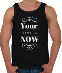 printfashion Your time is now - Férfi atléta - Fekete (2474841)