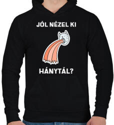 printfashion Jól nézel ki, hánytál - Férfi kapucnis pulóver - Fekete (10742148)
