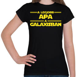 printfashion A legjobb apa a galaxisban - Női póló - Fekete (16506650)