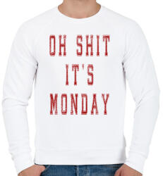 printfashion It's monday. - Férfi pulóver - Fehér (282494)