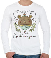 printfashion Első karácsonyom - Férfi hosszú ujjú póló - Fehér (10850384)