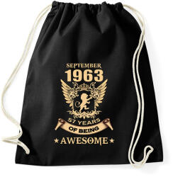 printfashion Egyedi Awesome szülinapos minta! - Sportzsák, Tornazsák - Fekete (2855559)