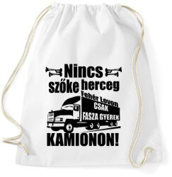 printfashion kamionos fekete - Sportzsák, Tornazsák - Fehér (938633)