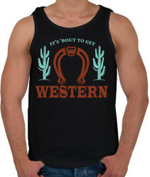 printfashion Get western - Férfi atléta - Fekete (7496187)