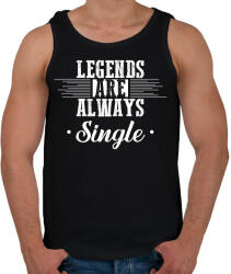 printfashion Legends are always single - Férfi atléta - Fekete (7283659)