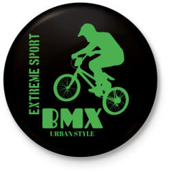 printfashion Bmx - Kitűző, hűtőmágnes - Fekete (4234890)