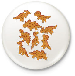 printfashion Dínó husi - Kitűző, hűtőmágnes - Fehér (14597666)