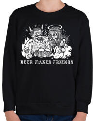 printfashion Drink beer for friends - Gyerek pulóver - Fekete (2396638)