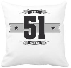 printfashion b-day-51-dark-lightgrey - Párnahuzat, Díszpárnahuzat - Fehér (512655)
