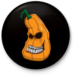 printfashion Pumpkin head - Kitűző, hűtőmágnes - Fekete (3094419)