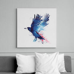 printfashion Bloody crow - Vászonkép - Fehér (6621119)