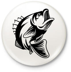 printfashion fish - Kitűző, hűtőmágnes - Fehér (5208769)