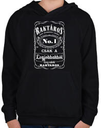 printfashion Jack Daniels style - Gyerek kapucnis pulóver - Fekete (4882097)