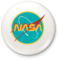 printfashion Nasa retro - Kitűző, hűtőmágnes - Fehér (3090372)